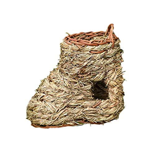 POPETPOP Nest Für Vögel Strohweben Stiefelform Vogelnest Vogellebensort Nistkasten Gras Handwerk Ornament von POPETPOP