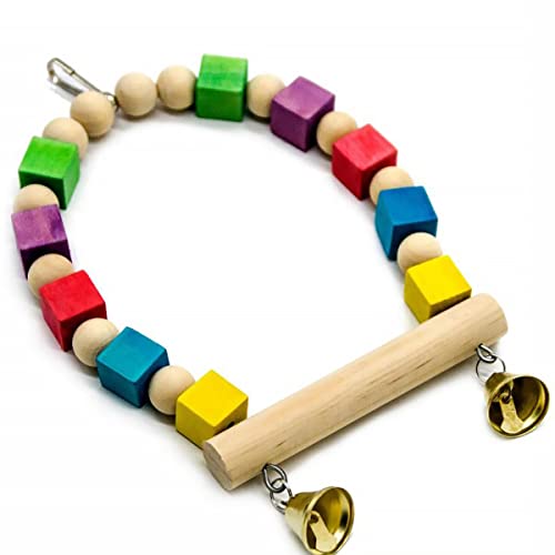 POPETPOP Papagei Schaukel Spielzeug Holz Sitzstange Für Käfig Papagei Spielset Vogel Schaukel Hängen Vogel Spielzeug von POPETPOP