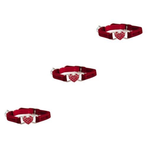 POPETPOP Welpenhalsband 3 Stück Herz-Halsketten Verstellbare Welpenhalsbänder Für Katzenstreu Hundehalsbänder Für Welpen Liebeshalskette Katzen-Gothic- Kätzchen-Strasssteine Rote POPETPOP Welpenhalsband 3 Stück Herz-Halsketten Verstellbare Welpenhalsbänder Für Katzenstreu Hundehalsbänder Für Welpen Liebeshalskette Katzen-Gothic- Kätzchen-Strasssteine Rote von POPETPOP