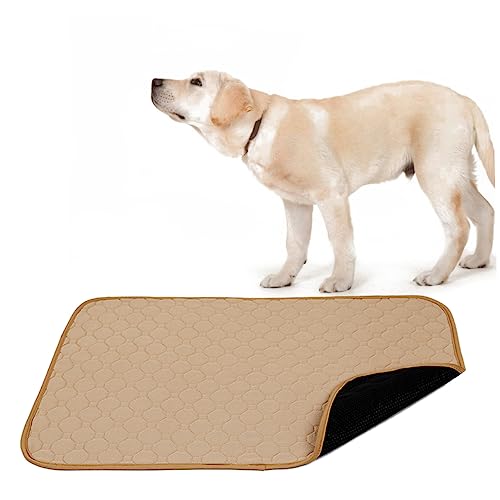 POPETPOP Wiederverwendbare Waschbare Hundekatzen-Pee-Pads wasserdichte Trainingsunterlage Für Welpen Wiederverwendbare Hundepipi-unterlage Beige von POPETPOP