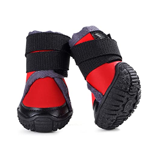 POPETPOP Hunde-Outdoor-Schuh-Set 4-teilig Warme Kletterschuhe Für Große Hunde Leicht Anzuziehen Verstellbar POPETPOP Hunde-Outdoor-Schuh-Set 4-teilig Warme Kletterschuhe Für Große Hunde Leicht Anzuziehen Verstellbar von POPETPOP