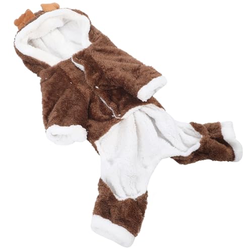 POPETPOP Pet Dog Clothes XXL Dicke Winterjacke Mit Kapuze Im Elchdesign Bequemes Sweatshirt Für Hunde Für Outdoor-aktivitäten Warm Und Stylisch von POPETPOP