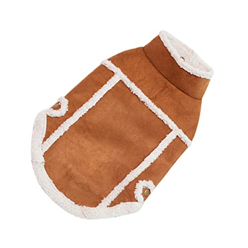 POPETPOP Robuster Hundemantel Warme Haustierjacke England Design Wildleder Material Größe 2XL von POPETPOP