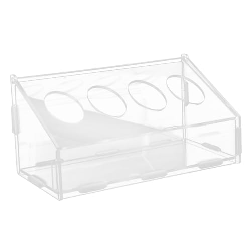POPETPOP Huhn Feeder Trog Acryl für Geflügel Vögel Papageien Tauben Leicht Zu Reinigen und von POPETPOP