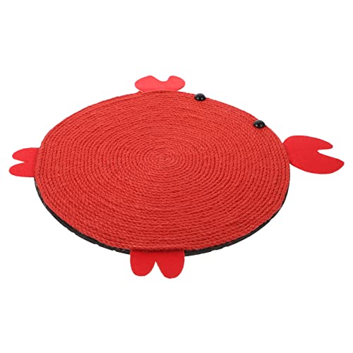 POPETPOP kratzbaum für Katzen Selbstklebender Katzenkratzer Fallensteller Fisch katzenspielzeug katzenminze katzenspielzeug mit katzenminze Katze Spielmatte Haustierunterlage Eva rot von POPETPOP