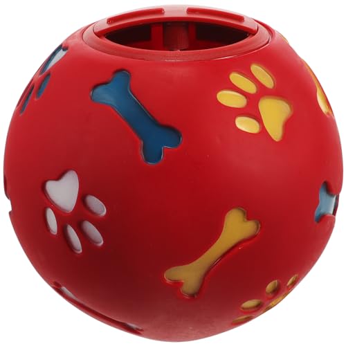 POPETPOP toy dog training ball dog ball for aggressive chewers food storage ball treat ball for dogs dog chew ball pet supply Missing ball interactive ball rubber ball tpr pet supplies bite von POPETPOP
