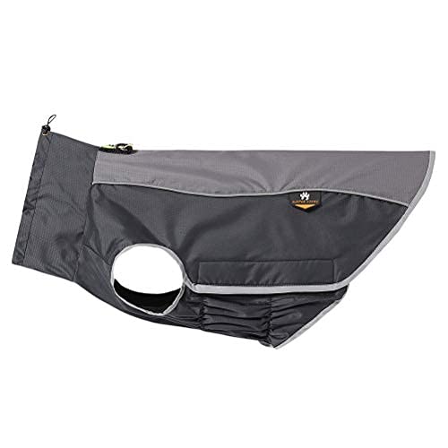 POPETPOP wasserdichte Hundejacke Hundemantel mit D-Ringe für Kleine, Mittelgroße und Großer Hunde, die zu Fuß im Freien Jagdtraining Camping (S, Schwarz) von POPETPOP
