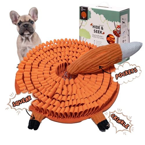 POPUPJOYS Hide & Seek Schnüffelmatte für Hunde - Schnüffelmatte für Hunde - Interaktives Hundespielzeug für Futtersuche & Leckerlis - Stimulierende Fütterungsmatte für Hunde von POPUPJOYS