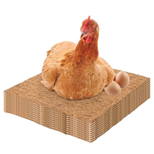 10 Stück Hühnernest Unterlage, 30 X 30 cm Hühnernest-Unterlage, Nistunterlagen Für Hühnerstall, Hühner-Nistunterlagen, Hühnernistkasten-Einlage, Zubehör Zum Schutz Von Hühnerstall Und Eiern von PORFOYO
