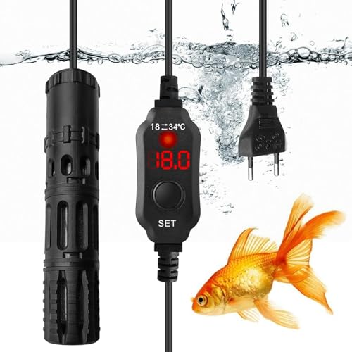Aquarium Heizung, Tauchfähiger Betta Aquarium Heizstab, Mini Aquariumheizung, 25w Tauchbare Aquariumheizer, Einstellbare Temperatur Mit Led Digitalanzeige, Überhitzungsschutz Für 8-25l Tieraquarien Aquarium Heizung, Tauchfähiger Betta Aquarium Heizstab, Mini Aquariumheizung, 25w Tauchbare Aquariumheizer, Einstellbare Temperatur Mit Led Digitalanzeige, Überhitzungsschutz Für 8-25l Tieraquarien von PORFOYO