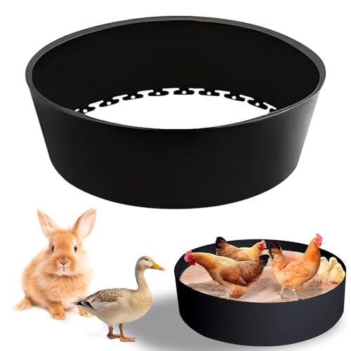 Hühnerstaubbad Sandbadewannen, Hühnerstaubbadewanne aus PE mit 6 Nägeln, 63.5x15cm Bodenlose Einstellbare Hühnerkalkstreubehälter, Sandbad für Hühner, Hühnerstall zubehör für Hühner, Enten, Truthähne Hühnerstaubbad Sandbadewannen, Hühnerstaubbadewanne aus PE mit 6 Nägeln, 63.5x15cm Bodenlose Einstellbare Hühnerkalkstreubehälter, Sandbad für Hühner, Hühnerstall zubehör für Hühner, Enten, Truthähne von PORFOYO