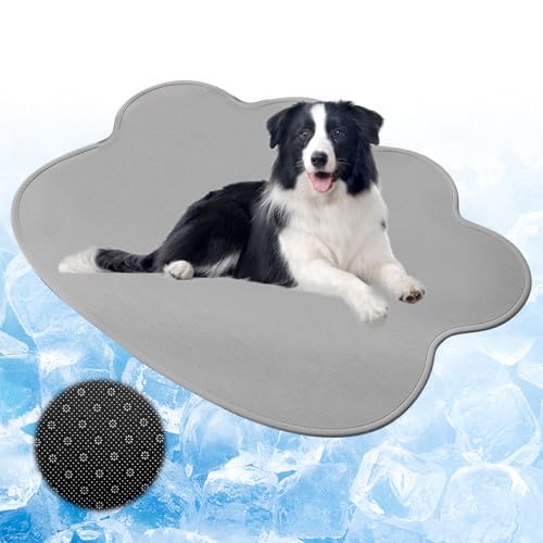 PORFOYO Kühlmate Für Hude,65 * 90cm Haustier Eismatte,Selbstkühlende Matte Für Hunde,Haustier Kühlmatte,Kühlmatte Hund,Haustier Selbstkühlende Matte Für Katzen,Haustiere,Hunde von PORFOYO