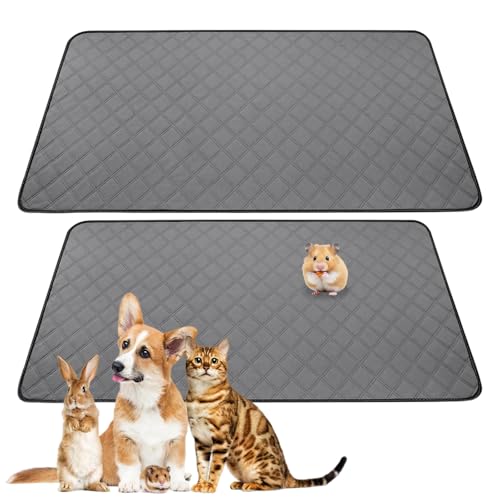 PORFOYO PIPI Pads für Meerschweinchen, 2 Pcs Waschbar Haustier-Urinunterlage, 120 * 60cm Schnell Absorbierend Hunde Matte, Super Saugfähige Unterlagen, Kleintiermatten für Kaninchen, Hamster, Welpen PORFOYO PIPI Pads für Meerschweinchen, 2 Pcs Waschbar Haustier-Urinunterlage, 120 * 60cm Schnell Absorbierend Hunde Matte, Super Saugfähige Unterlagen, Kleintiermatten für Kaninchen, Hamster, Welpen von PORFOYO