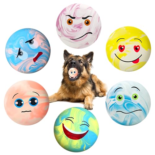 PORFOYO Quietschende Hundebälle, 6 Stück Quietschendes Hundespielzeug, Quietschball Für Hunde, Hundeball Unzerstörbar, Weiches Latex Bouncy Fetch Bälle Für Große, Mittelgroße, Kleine Hunde (Bunt) PORFOYO Quietschende Hundebälle, 6 Stück Quietschendes Hundespielzeug, Quietschball Für Hunde, Hundeball Unzerstörbar, Weiches Latex Bouncy Fetch Bälle Für Große, Mittelgroße, Kleine Hunde (Bunt) von PORFOYO
