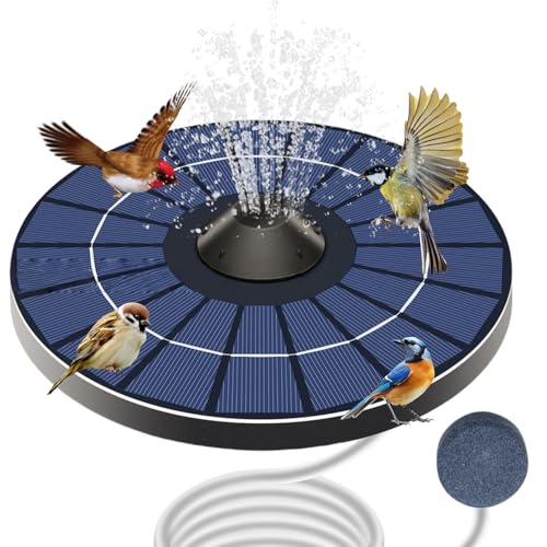 PORFOYO Solar Power Teichbelüfter Sauerstoffpumpe, Solar Power Sauerstoffpumpe, Solar Teichbelüfter Mit 2200mah Akku, Teichbelüfter Solar Sauerstoffpumpe Für Teich Für Aquarien, Terrassen, Teiche von PORFOYO