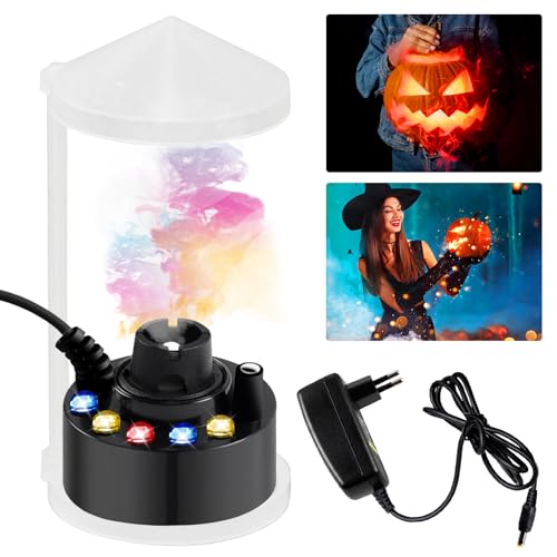 PORFOYO Ultraschall Vernebler, 12 LED Ultraschall Nebelmaschine, Nebler Ultraschall Vernebler, Mist Maker Wassernebler Fogger mit Abnehmbarem Spritzschutz für Springbrunnen,Teich, Nebel, Halloween PORFOYO Ultraschall Vernebler, 12 LED Ultraschall Nebelmaschine, Nebler Ultraschall Vernebler, Mist Maker Wassernebler Fogger mit Abnehmbarem Spritzschutz für Springbrunnen,Teich, Nebel, Halloween von PORFOYO