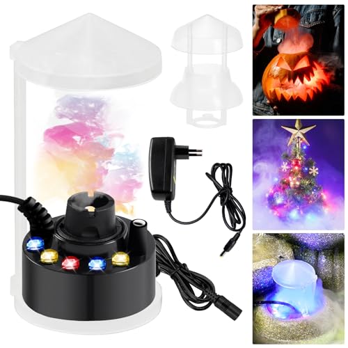 PORFOYO Ultraschall Vernebler, 12 LED Ultraschall Nebelmaschine, Nebler Ultraschall Vernebler, Mist Maker Wassernebler Fogger mit Abnehmbarem Spritzschutz für Springbrunnen,Teich, Nebel, Halloween (B) PORFOYO Ultraschall Vernebler, 12 LED Ultraschall Nebelmaschine, Nebler Ultraschall Vernebler, Mist Maker Wassernebler Fogger mit Abnehmbarem Spritzschutz für Springbrunnen,Teich, Nebel, Halloween (B) von PORFOYO