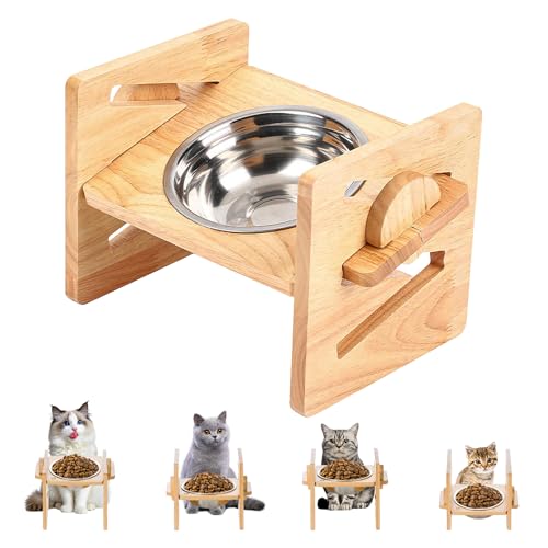Porfoyo Erhöhte Hundenapf, Erhöhter Futternapf, Hundenapf Erhöht Mit Ständer Hundebar Höhenverstellbar Futternapf Erhöhter Hundenapf Mit Edelstahlnäpfen, 4 Verstellbaren Höhen, Für Hunde & Katzen Porfoyo Erhöhte Hundenapf, Erhöhter Futternapf, Hundenapf Erhöht Mit Ständer Hundebar Höhenverstellbar Futternapf Erhöhter Hundenapf Mit Edelstahlnäpfen, 4 Verstellbaren Höhen, Für Hunde & Katzen von PORFOYO