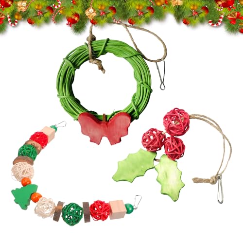 3pcs Parrot Wooden Chew Toys Bird Cage Toys Colorful Parrot Hanging Toys Bird Cage Accessories for Small Parakeets Cockatiels Budgies Love Birds 3pcs Parrot Wooden Chew Toys Bird Cage Toys Colorful Parrot Hanging Toys Bird Cage Accessories for Small Parakeets Cockatiels Budgies Love Birds von PORUPAEL