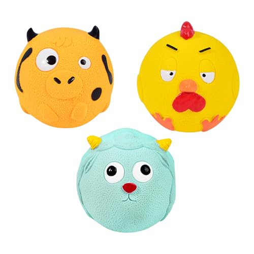 PORUPAEL 3 Stück Quietschender Hundeball Latex Hundespielzeug Ball Quietsch Spielzeug Interaktives Hundespielzeug Ball Für Kleine Mittlere Große Hunde 7.5cm PORUPAEL 3 Stück Quietschender Hundeball Latex Hundespielzeug Ball Quietsch Spielzeug Interaktives Hundespielzeug Ball Für Kleine Mittlere Große Hunde 7.5cm von PORUPAEL