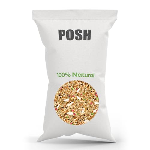 10 kg Papageienfutter für kleine Papageien Premium-Mischung mit Sesam, Hirse, Mariendistel & Grit Artgerechte Ernährung Ideal für Wellensittiche, Nymphensittiche, Katharinasittiche 100% natürlich von POSH