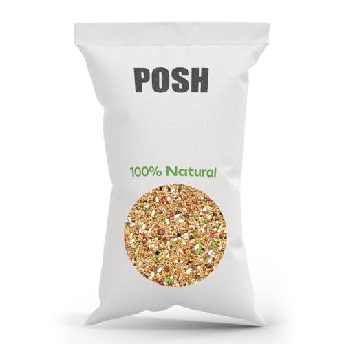 10kg Premium Papageienfutter ohne Sonnenblumenkerne – Getreidemischung für mittelgroße Papageien leicht verdaulich ideal für Ruhezeit & Brutzeit 100% natürliche Zutaten von POSH