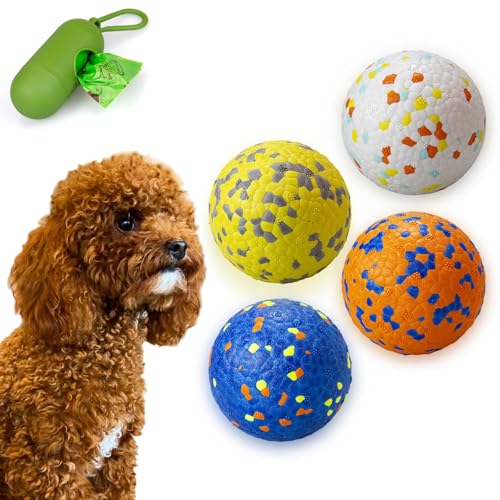 POUPUA Hundebälle (4 verschiedene Farben, klein (6,3 cm Durchmesser)) von POUPUA