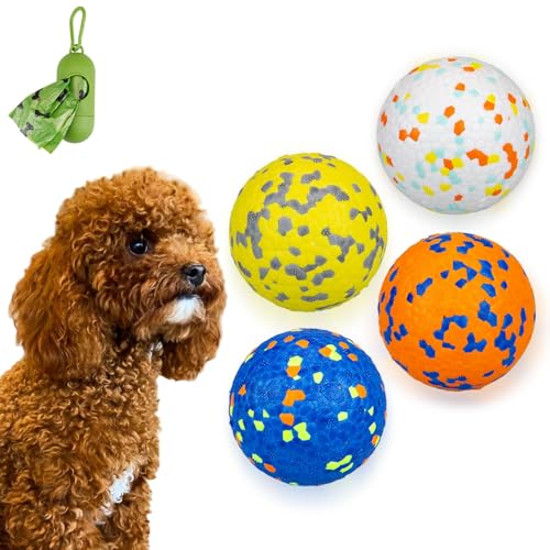 POUPUA Hundebälle (4 verschiedene Farben, klein (6,3 cm Durchmesser)) von POUPUA