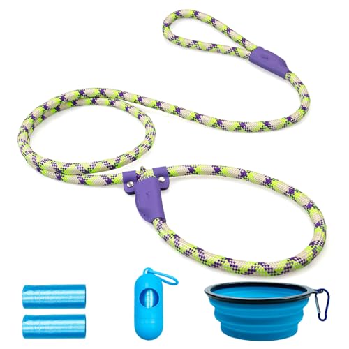 POUPUA Strapazierfähige Retrieverleine für Hunde, 1,27 cm x 1,8 m, strapazierfähiges, starkes Seil, Retrieverleine für große, mittelgroße Hunde, kein Ziehen, Trainingsleinen mit reflektierenden Fäden POUPUA Strapazierfähige Retrieverleine für Hunde, 1,27 cm x 1,8 m, strapazierfähiges, starkes Seil, Retrieverleine für große, mittelgroße Hunde, kein Ziehen, Trainingsleinen mit reflektierenden Fäden von POUPUA