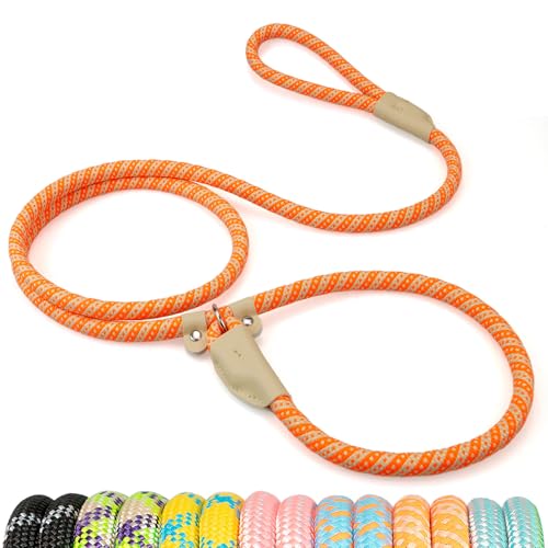 POUPUA Strapazierfähige Retrieverleine für Hunde, 9,5 cm x 1,8 m, strapazierfähig, starkes Seil, für große, mittelgroße Hunde, kein Ziehen, Trainingsleinen mit reflektierenden Fäden, Orange POUPUA Strapazierfähige Retrieverleine für Hunde, 9,5 cm x 1,8 m, strapazierfähig, starkes Seil, für große, mittelgroße Hunde, kein Ziehen, Trainingsleinen mit reflektierenden Fäden, Orange von POUPUA