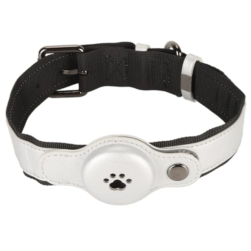 POYHKFD Hundehalsbänder, Verstellbares Hundehalsband aus Leder, Weiches PU-Haustierhalsband, Hautfreundlich für Hunde, Robustes und Bequemes Welpenhalsband, Weiches Hundehalsband, Stilvolles(Silber) POYHKFD Hundehalsbänder, Verstellbares Hundehalsband aus Leder, Weiches PU-Haustierhalsband, Hautfreundlich für Hunde, Robustes und Bequemes Welpenhalsband, Weiches Hundehalsband, Stilvolles(Silber) von POYHKFD
