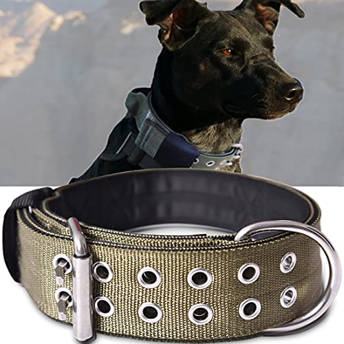 Hundehalsband für große Hunde – 5,1 cm breit, taktische Halsbänder mit Griff für extra große Hunderassen, Camouflage, Militär, strapazierfähig, 0,3 cm dick, Welpenhalsband, K9, Nylon, von PP COLOR
