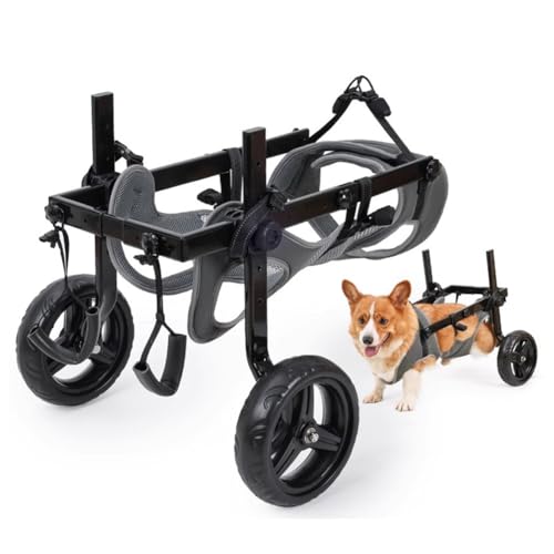 PP-Vic Fauteuil Roulant Léger Et Réglable Pour Animaux De Compagnie, Fauteuil Roulant D'assistance À La Mobilité Pour Chiens À Pattes Postérieures, Chariot De Mobilité Pour Chiens Amputés,Ml von PP-Vic