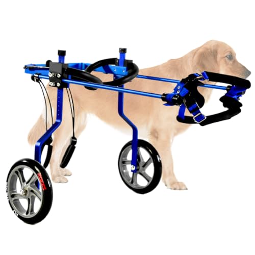 PP-Vic Hunde Hinterbeine Hund Rollstuhl, Behinderung des Hintergradens, Lähmung Pet Walker, Einstellbare Leichte Katzenrollstuhl, Haustierlaufrad Für Die Sportrehabilitation,Blue XXS von PP-Vic