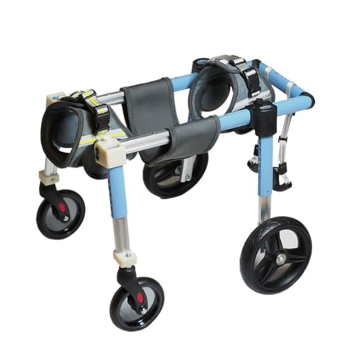 PP-Vic Pet Hinterbein Rollstuhl, Faltbarer Pet -Rollstuhl, Aluminiumhund -Kinderwagen, Kleine/Mittlere/Große Katzenrad -Rollstützwerkzeug, Hunderehabilitationsstützwagen, Um Haustier,XXL von PP-Vic