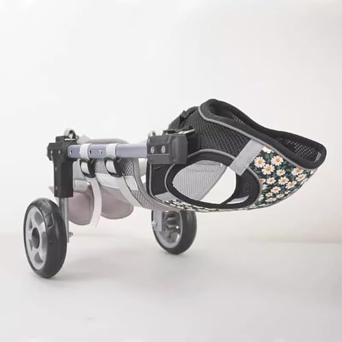 PP-Vic Verstellbarer Zweirädriger Hundewagen, Haustierrollstuhl, Mobilitätshilfe Für Die Hunderehabilitation, Hundebeinschiene, Leichte Unterstützung Für Gelähmte Haustiere,2 Wheels s von PP-Vic