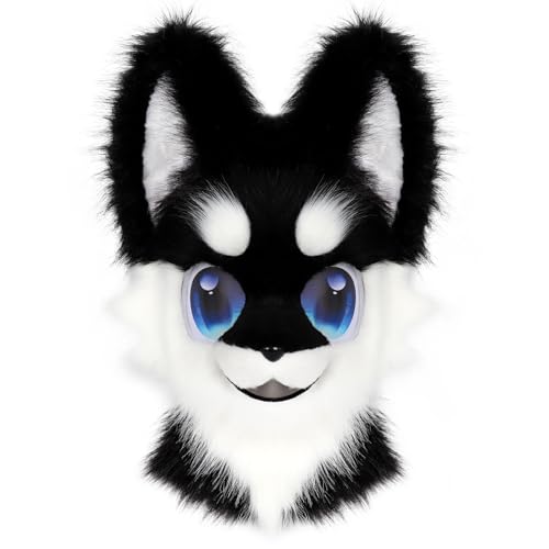 PPFINE Tier-Hunde-Fellanzug, Vollkopf-Maske, Plüsch-Kostüm, Cosplay-Requisiten für Halloween-Party-Events PPFINE Tier-Hunde-Fellanzug, Vollkopf-Maske, Plüsch-Kostüm, Cosplay-Requisiten für Halloween-Party-Events von PPFINE