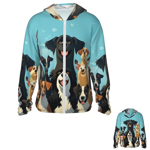 PPTHSNVB A large group of dogs Sun Protection Hoodie Jacket UPF 50+, Full Zip Long Sleeve Sun Shirts With Pockets Rash Guard Medium PPTHSNVB A large group of dogs Sun Protection Hoodie Jacket UPF 50+, Full Zip Long Sleeve Sun Shirts With Pockets Rash Guard Medium von PPTHSNVB