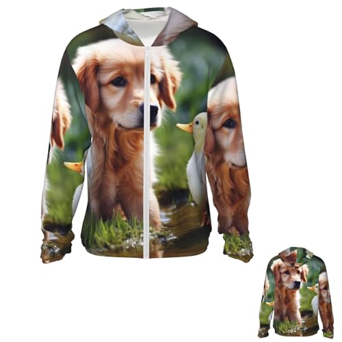 PPTHSNVB Dog and a Duck Sonnenschutz-Kapuzenjacke, LSF 50+, durchgehender Reißverschluss, langärmelig, Sonnenshirts mit Taschen, Rashguard, Größe XXL PPTHSNVB Dog and a Duck Sonnenschutz-Kapuzenjacke, LSF 50+, durchgehender Reißverschluss, langärmelig, Sonnenshirts mit Taschen, Rashguard, Größe XXL von PPTHSNVB
