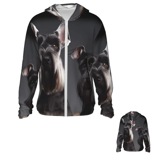 PPTHSNVB Kapuzenjacke mit niedlichem Schnauzer-Motiv, LSF 50+, durchgehender Reißverschluss, langärmelig, mit Taschen, Rashguard, Größe 3XL PPTHSNVB Kapuzenjacke mit niedlichem Schnauzer-Motiv, LSF 50+, durchgehender Reißverschluss, langärmelig, mit Taschen, Rashguard, Größe 3XL von PPTHSNVB