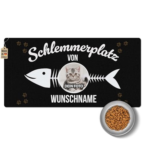 PR Print Royal Napfunterlage mit Name und Foto selbst gestalten - Schlemmerplatz - Futtermatte für Katzen - Personalisiertes Foto-Geschenk für Katzenbesitzer, Waschbar | 80 x 40 cm, rutschfest PR Print Royal Napfunterlage mit Name und Foto selbst gestalten - Schlemmerplatz - Futtermatte für Katzen - Personalisiertes Foto-Geschenk für Katzenbesitzer, Waschbar | 80 x 40 cm, rutschfest von PR Print Royal