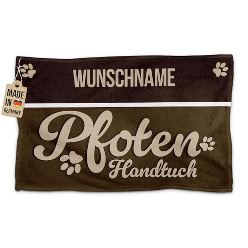 PR Print Royal Personalisiertes Hundehandtuch mit Name selbst gestalten - Pfotenhandtuch - Pfotentuch für Hunde, Haustier-Handtuch | Fotohandtuch, 50 x 30 cm braun PR Print Royal Personalisiertes Hundehandtuch mit Name selbst gestalten - Pfotenhandtuch - Pfotentuch für Hunde, Haustier-Handtuch | Fotohandtuch, 50 x 30 cm braun von PR Print Royal