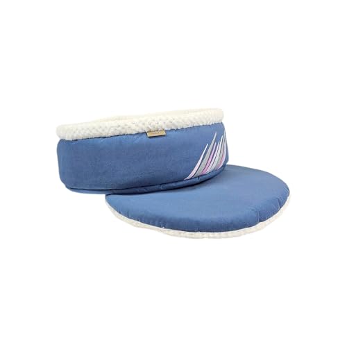 PRASKA Handcraft Kuschelbett Katzenbett - Premium Hundebett für kleine Hunde & Katzen Durchm. 50 cm Blau - Katzenhütte Katzenhöhle Katzenkorb Katzenschlafplatz für Kleinen Hunde Katze Hause PRASKA Handcraft Kuschelbett Katzenbett - Premium Hundebett für kleine Hunde & Katzen Durchm. 50 cm Blau - Katzenhütte Katzenhöhle Katzenkorb Katzenschlafplatz für Kleinen Hunde Katze Hause von PRASKA