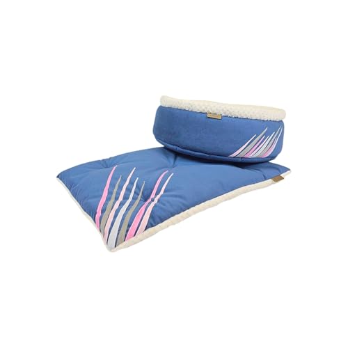 PRASKA Handcraft Kuschelbett Katzenbett Sunny - Premium Hundebett für kleine Hunde & Katzen Durchm. 50 cm Blau - Katzenhütte Katzenhöhle Katzenkorb Katzenschlafplatz mit Katzenmatte KOMPLETT Set PRASKA Handcraft Kuschelbett Katzenbett Sunny - Premium Hundebett für kleine Hunde & Katzen Durchm. 50 cm Blau - Katzenhütte Katzenhöhle Katzenkorb Katzenschlafplatz mit Katzenmatte KOMPLETT Set von PRASKA