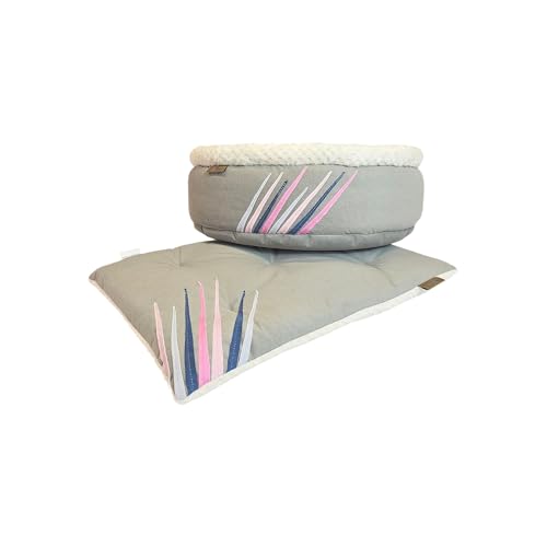 PRASKA Handcraft Kuschelbett Katzenbett Sunny - Premium Hundebett für kleine Hunde & Katzen Durchm. 50 cm Grau - Katzenhütte Katzenhöhle Katzenkorb Katzenschlafplatz mit Katzenmatte KOMPLETT Set PRASKA Handcraft Kuschelbett Katzenbett Sunny - Premium Hundebett für kleine Hunde & Katzen Durchm. 50 cm Grau - Katzenhütte Katzenhöhle Katzenkorb Katzenschlafplatz mit Katzenmatte KOMPLETT Set von PRASKA