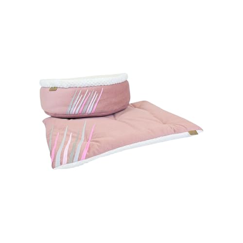 PRASKA Handcraft Kuschelbett Katzenbett Sunny - Premium Hundebett für kleine Hunde & Katzen Durchm. 50 cm Rosa - Katzenhütte Katzenhöhle Katzenkorb Katzenschlafplatz mit Katzenmatte KOMPLETT Set PRASKA Handcraft Kuschelbett Katzenbett Sunny - Premium Hundebett für kleine Hunde & Katzen Durchm. 50 cm Rosa - Katzenhütte Katzenhöhle Katzenkorb Katzenschlafplatz mit Katzenmatte KOMPLETT Set von PRASKA