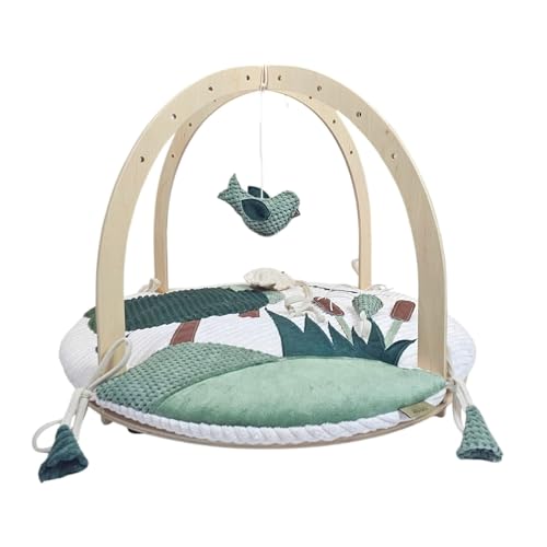 PRASKA Handcraft Sensorischer Katzen-Spielplatz aus Holz Premium – Interaktives Katzenspielzeug mit Matte, Multisensorisches für Wohnungskatzen, Katzenbett Forest | Grün PRASKA Handcraft Sensorischer Katzen-Spielplatz aus Holz Premium – Interaktives Katzenspielzeug mit Matte, Multisensorisches für Wohnungskatzen, Katzenbett Forest | Grün von PRASKA