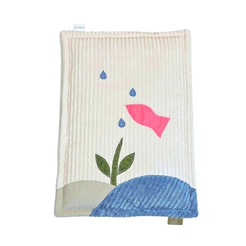 PRASKA Katzenbett 50x35 cm Handcraft Katzenbett, Katzenkissen Premium Collection – Kuscheldecke Katzenmatte für Hunde und Katze, Sofa, Transportbox Katzenschlafplatz Katzenkorb Aqua Design von PRASKA