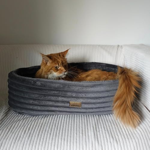 PRASKA Zuschneidbares Bett für Kratzbaum, Turm oder Kratzbaum. Fellmatte, Kissen, Polster. Perfekt für Möbel, Sofas. Mehrfarbig. Größe wählen. von PRASKA