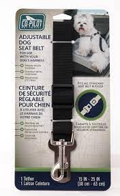 Precious Tails Co-Pilot Verstellbarer Hunde-Sicherheitsgurt, Schwarz von PRECIOUS TAILS